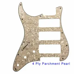 3P-90 STRATOCASTER PICKGUARD FOR US LEFT HAND FENDER STRAT 3 P90 PARCHMENT PAERL