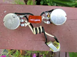 FENDER 51  P BASS WIRING HARNESS CTS SOLID SHAFT ORANGE DROP KELLINGSOUND