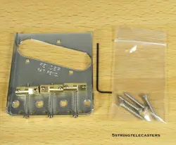 FENDER USA TELECASTER BRIDGE COMPENSATED BRASS SADDLES VINTAGE 52 PAT PENDING