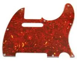NEW - PICKGUARD FOR FENDER TELE, 8 HOLES, 3-PLY - VINTAGE RED TORTOISE