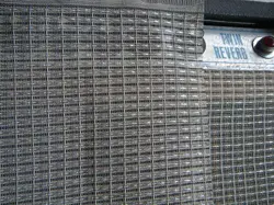 36''X60'' BLACK&SILVER GRILL CLOTH FOR FENDER 2X12 TWIN REVERB AMPLIFIER CABINET