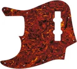 WD CUSTOM PICKGUARD FOR LEFT HAND FENDER MADE IN MEXICO JAZZ BASS #05P TORTOI...