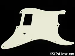 *NEW PARCHMENT 1H STRATOCASTER PICKGUARD FOR FENDER DELONGE STRAT 1 PLY STANDARD