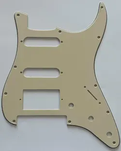 FOR FIT FENDER STRAT FLOYD ROSE TREMOLO HSS GUITAR PICKGUARD 3PLY VINTAGE YELLOW