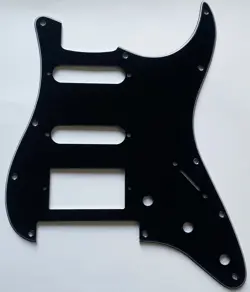FOR FIT FENDER STRAT FLOYD ROSE TREMOLO HSS GUITAR PICKGUARD 3 PLY BLACK