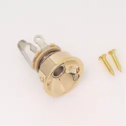 TCS GOLD ELECTROSOCKET STYLE JACK PLATE & USA SWITCHCRAFT JACK FOR FENDER TELE