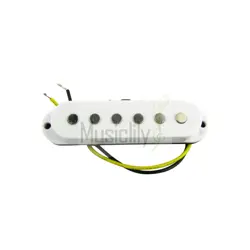 MUSICLILY 50MM SINGLE COIL MIDDLE PICKUP FOR FENDER STRAT STYLE GUITAR WHITE NEW