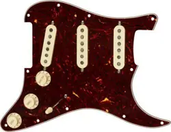 FENDER PRE-WIRED STRAT PICKGUARD, CUSTOM SHOP TEXAS SPECIAL SSS, TORTOISE SHELL