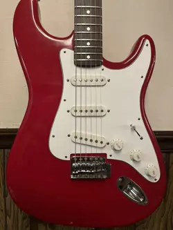 VINTAGE 1990 FENDER SQUIER II STRATOCASTER TORINO RED MADE IN INDIA,ALL ORIGINAL