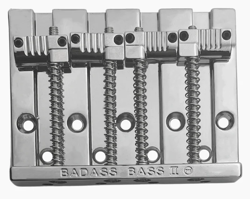 CHROME BADASS II  BASS BRIDGE FOR 4-STRING FENDER P/JAZZ BASS BB-3342-010