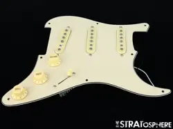 *NEW ALNICO 5 LOADED PICKGUARD FOR FENDER STRATOCASTER STRAT CREAM 3 PLY 8 HOLE