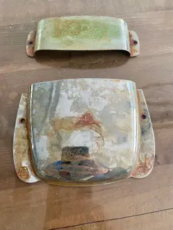 AGED RELIC FENDER STYLE P PRECISION BASS CHROME ASHTRAY BRIDGE/PICKUP COVERS