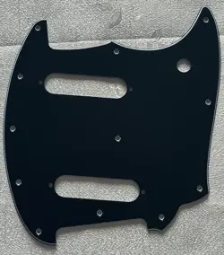 CUSTOM FOR FENDER OFFSET SERIES MUSTANG STYLE GUITAR PICKGUARD 3-PLY BLACK