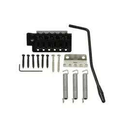 BLACK ELECTRIC GUITAR TREMOLO BRIDGE REPLACEMENT 6 STINGS LOCK SET FOR FENDER ST