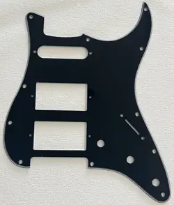 FOR FENDER STANDARD STRAT HHS STRATOCAST GUITAR PICKGUARD,3 PLY BLACK
