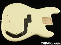 FENDER STANDARD PRECISION BASS BODY, P BASS POPLAR OLYMPIC WHITE