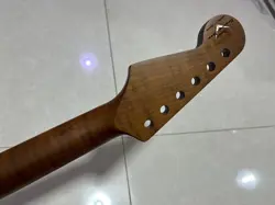 22 FRET ROSEWOOD STRAT ELECTRIC GUITAR NECK ROASTED FLAME MAPLE FOR DIY FENDERS