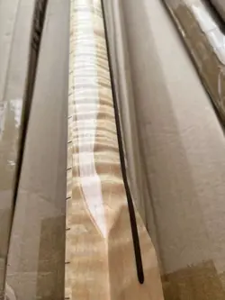 5A TIGER FLAME MAPLE 22 FRET ELECTRIC GUITAR NECK PEARL DOT INLAY FOR ST FENDER