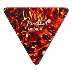 FENDER 355 SHARP TRIANGLE SHELL GUITAR PICKS - 12-PACK - MEDIUM