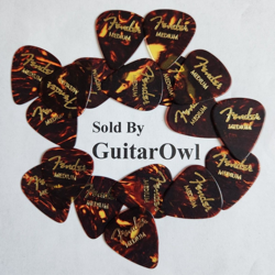 FENDER MEDIUM GUITAR PICKS   351 TORTOISE SHELL 18 PICKS