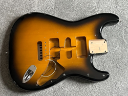 FENDER JV MODIFIED 50S STRATOCASTER GUITAR BODY SUNBURST JAPAN MIJ 4 LB 4 OZ