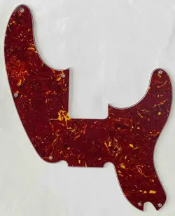 GUITAR PICKGUARD FOR FENDER TELECASTER PRECISION BASS STYLE,4 PLY RED TORTOISE