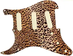PICKGUARD STRATOCASTER LEFT HANDED  TO FIT FENDER 11 HOLE LEOPARD PRINT 2