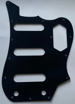 FOR FIT FENDER SQUIER VINTAGE MODIFIED BASS VI GUITAR PICKGUARD 1 PLY BLACK