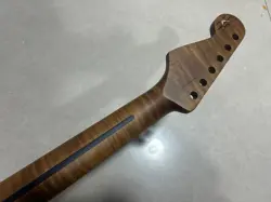 22 FRET STRAT ELECTRIC GUITAR NECK ROASTED FLAME MAPLE ROSEWOOD FOR DIY FENDERS