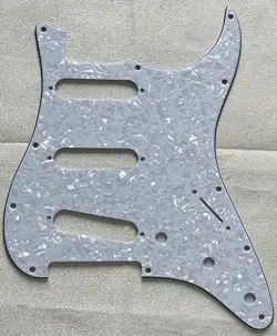 CUSTOM FOR FENDER STRATOCASTER START SSS 11 HOLE GUITAR PICKGUARD WHITE PEARL