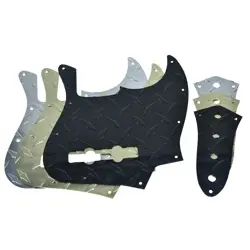 METAL DIAMOND PLATE JAZZ J BASS PICKGUARD JB CONTROL PLATE W/ SCREWS FOR FENDER