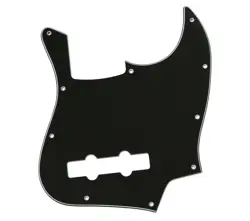 ALLPARTS 3-PLY BLACK PICKGUARD FOR STANDARD FENDER JAZZ J BASS PG-0755-033