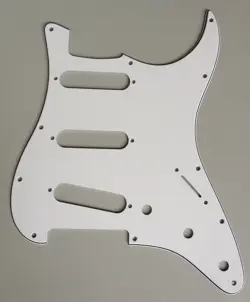 FOR US FENDER STANDARD STRAT 11 SCREW HOLES GUITAR PICKGUARD, 3 PLY WHITE