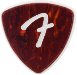 GENUINE FENDER F-GRIP 3-PLY GUITAR PICKS - 346 SHAPE - TORTOISE SHELL - 3 PACK