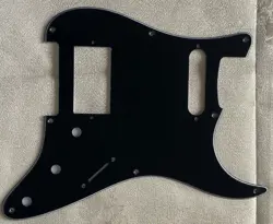 CUSTOM FOR FENDER STRATOCASTER 8 SCREW HS STYLE GUITAR PICKGUARD 3 PLY BLACK