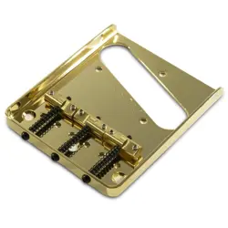 NEW KLUSON HYBRID STEEL BRIDGE FOR FENDER AMERICAN STANDARD TELE, GOLD, KASHYG-G