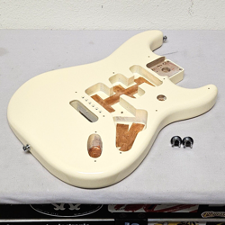 2022 FENDER JIMMIE VAUGHAN STRATOCASTER OLYMPIC WHITE ALDER BODY - 50'S STRAT