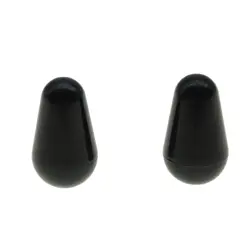 2PCS ST PICKUP SWITCH TIP KNOB USA SIZE CAP FOR AMERICAN FENDER STRAT BLACK