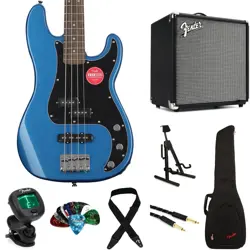 SQUIER AFFINITY SERIES PRECISION BASS AND FENDER RUMBLE 25 COMBO AMP ESSENTIALS