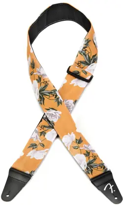 FENDER 2-INCH FLORAL GUITAR STRAP - MARIGOLD