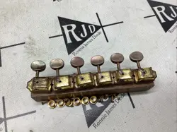 VINTAGE STYLE DELUXE TUNERS TUNING PEGS HEADS IN LINE RELIC GOLD