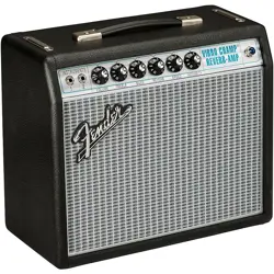 FENDER '68 CUSTOM VIBRO CHAMP REVERB 5W 1X10 GUITAR COMBO AMP BLACK REFURBISHED