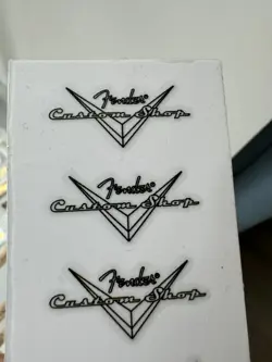 2PCS FENDER CUSTOM SHOP TELE START GUITAR UV TRANSFER NECK HEADSTOCK VINYL DECAL