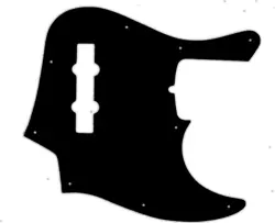 WD CUSTOM PICKGUARD FOR FENDER AMERICAN DELUXE 21 FRET JAZZ BASS#03 BLACK/WHI...