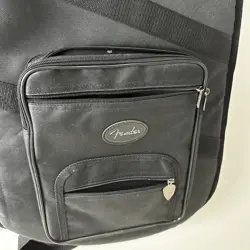 FENDER DELUXE PADDED STRAT/TELE GIG BAG GUITAR PARTS BLACK ROUND BOTTOM