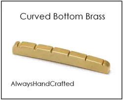 ALWAYSHANDCRAFTED SLOTTED BRASS NUT FOR FENDER GUITAR - 42MM - CURVED BOTTOM
