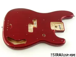 FENDER NATE MENDEL ROAD WORN P BASS BODY PRECISION NITRO CANDY APPLE RED