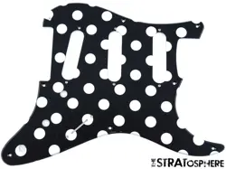 * NEW STRATOCASTER PICKGUARD FOR FENDER VINTAGE STRAT 8 HOLE POLKA DOTS PRINT