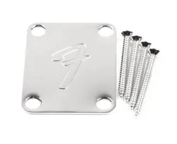 GENUINE FENDER F NECKPLATE CHROME 099-1448-100