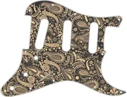 STRATOCASTER PICKGUARD CUSTOM FENDER SSS 11 HOLE GUITAR PICK GUARD PAISLEY BK CR